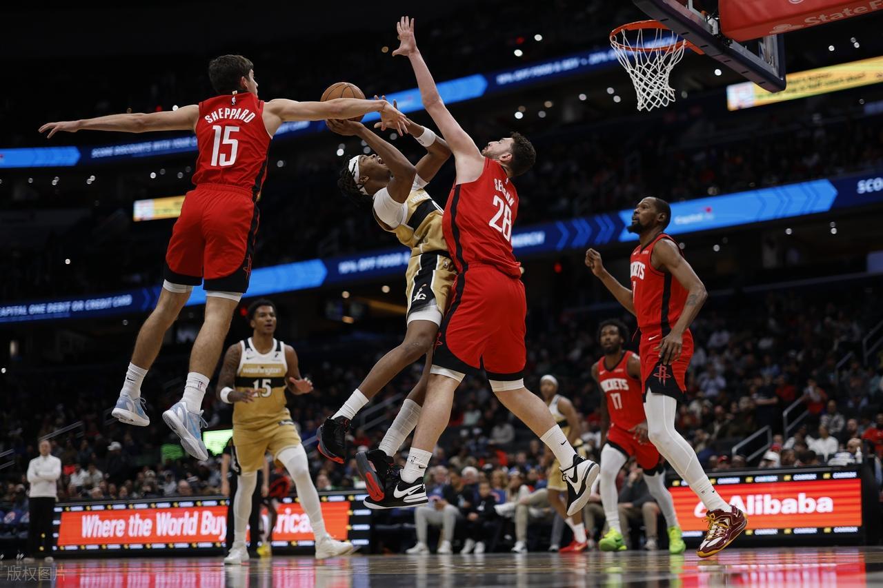 太强了！火箭探花19+7+10+6+2创纪录！申京打爆奇才！杜兰特无解